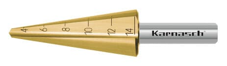 Коническое сверло Ø 4-14 мм, HSS-XE с покрытием TiN-GOLD, Karnasch, арт. 21.3019 · арт. 21.3019 — фото 3