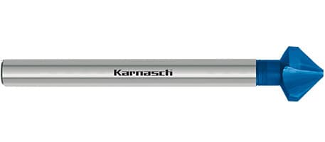 Коническая зенковка 90° DIN 335 из стали HSS-XE с покрытием BLUE-TEC, форма C, длинный хвостовик
