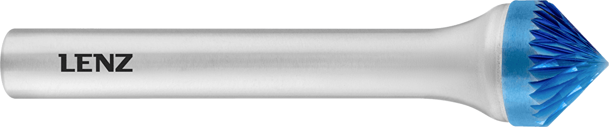 Борфреза твердосплавная форма K, зенкер 90°, 12х7х6х55 мм, арт. LZBK 020 C3 — фото 1