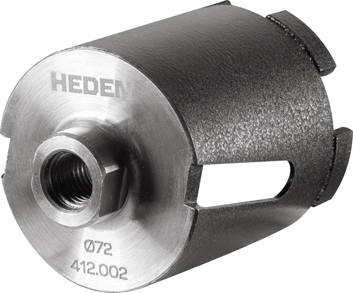 Коронка алмазная для подрозетников Heden 72x65 мм, М16, 5 сегментов, боковая, арт. 412.002 — фото 2