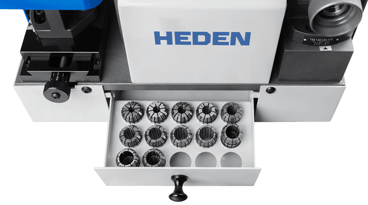 Станок заточной для концевых фрез и спиральных сверл Heden DGM-14D, Ø4-14 мм · арт. 205.027 — фото 3
