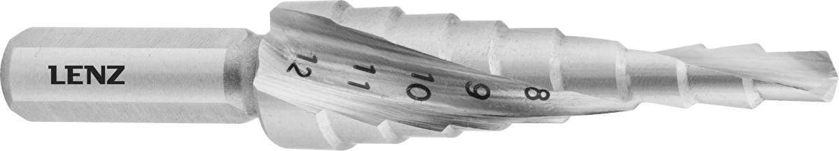 Сверло ступенчатое Ø4-12 мм, арт. LZSD-0412