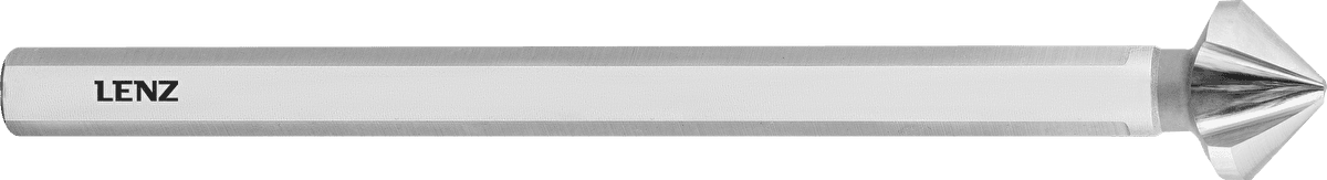 Зенковка 90°, 20,5 мм, HSS-XE, трёхгранный длинный хвостовик, LENZ, арт. LZSK-21205 — фото 1
