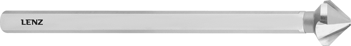 Зенковки LENZ 90° сверхдлинные, хвостовик ц/х с 3 гранями, серия LZSK-22