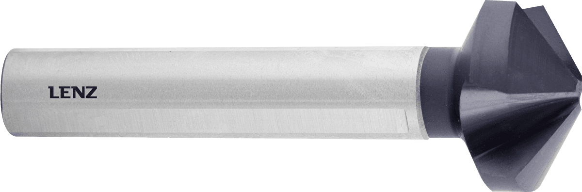 Зенковки LENZ 120° с покрытием TiAlN, хвостовик ц/х с 3 гранями, серия LZSK-88-F
