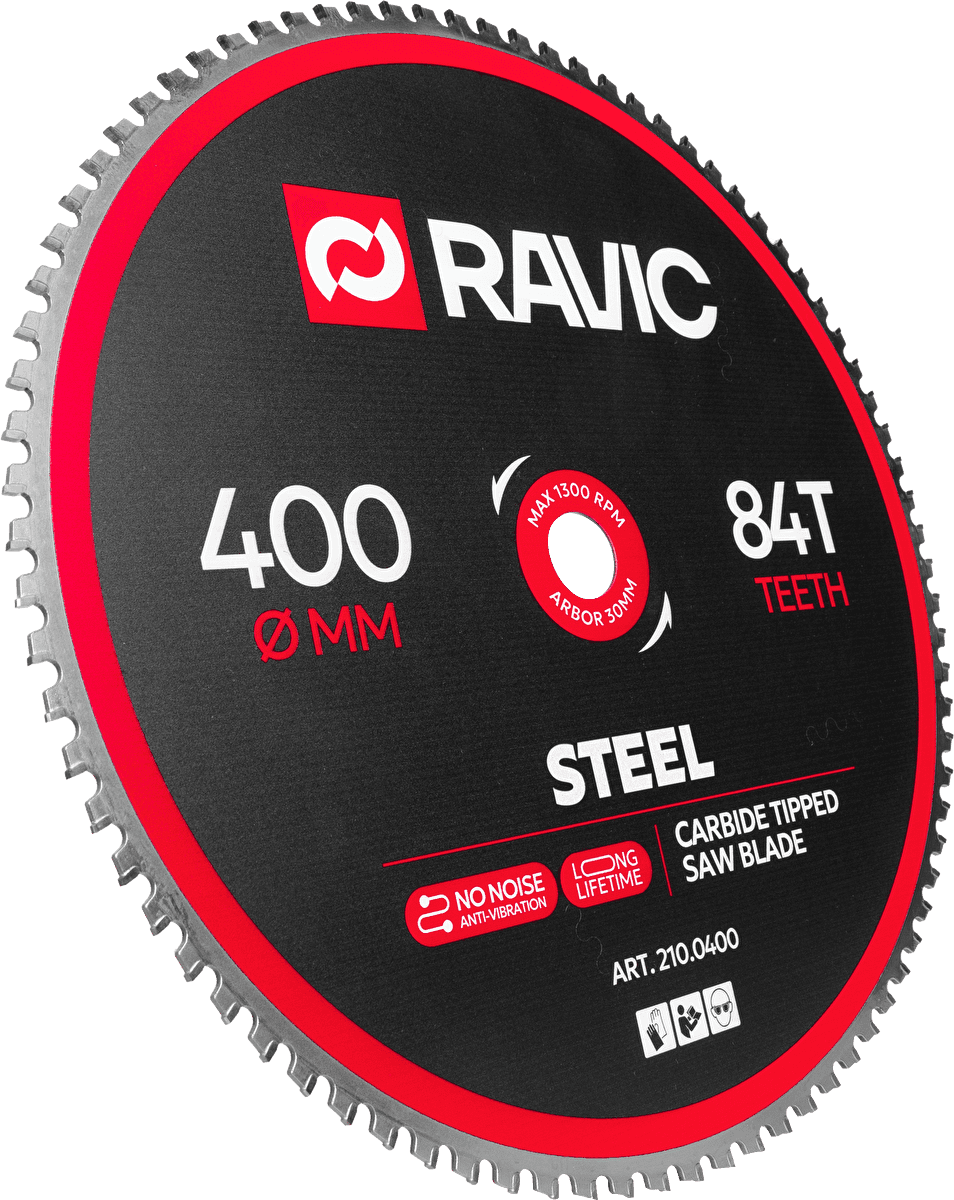 Диск пильный по стали Ravic 400х3/2,6х30 мм, Z=84, арт. 210.0400 — фото 2