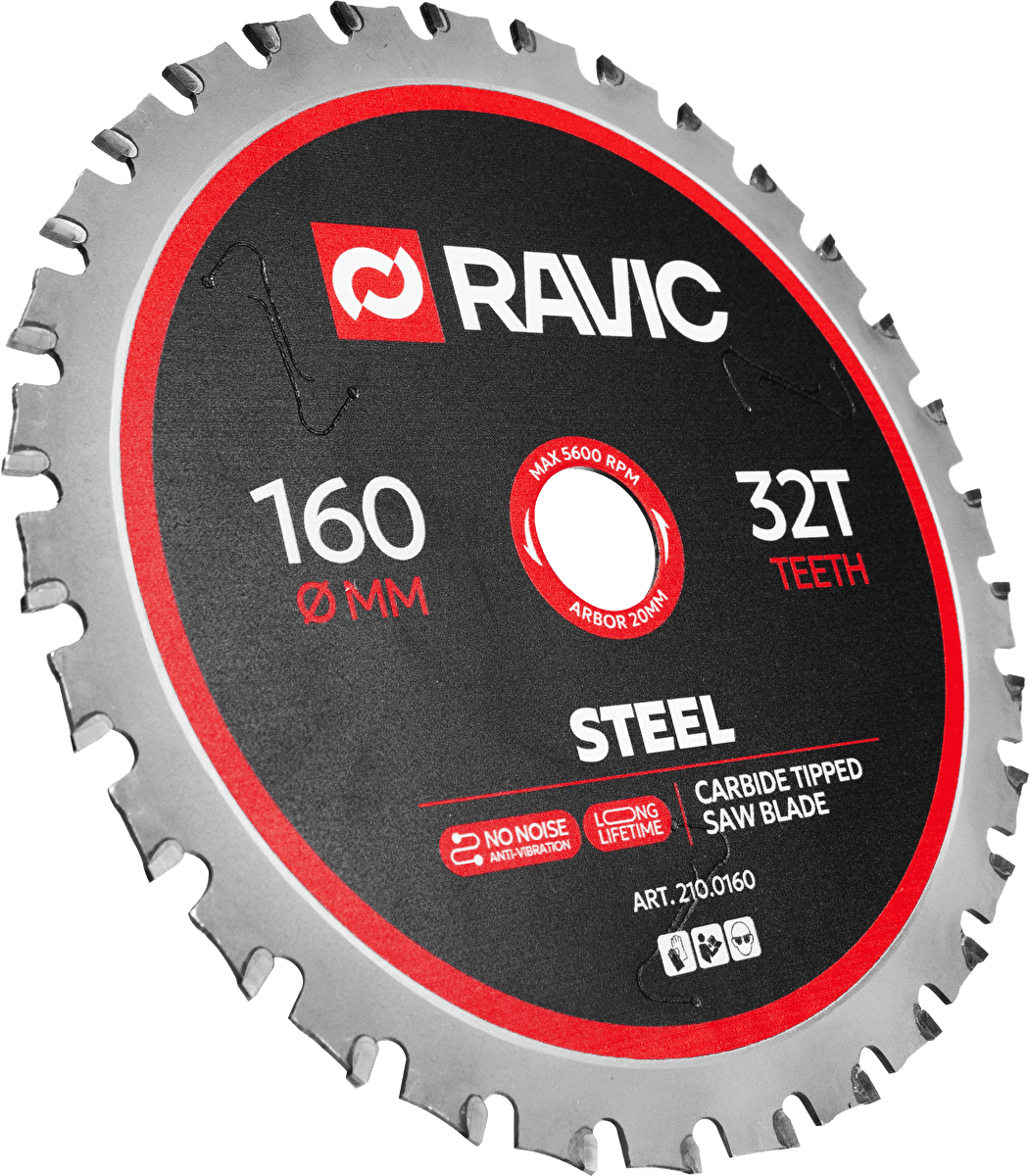 Диск пильный по стали Ravic 160х1,8/1,4х20 мм, Z=32, арт. 210.0160 — фото 2
