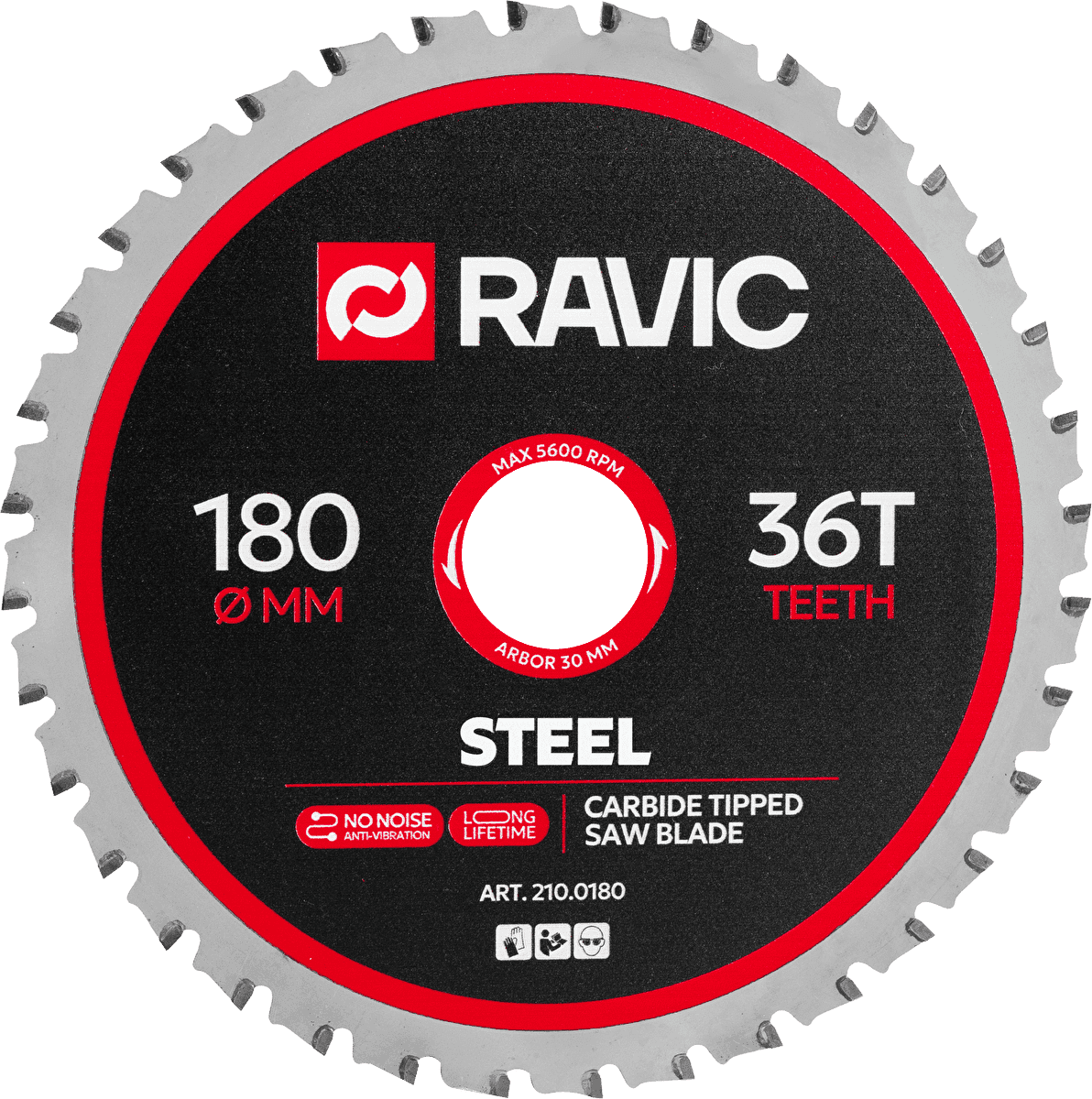 Диск пильный по стали Ravic 180х1,8/1,4х30 мм, Z=36, арт. 210.0180 — фото 1