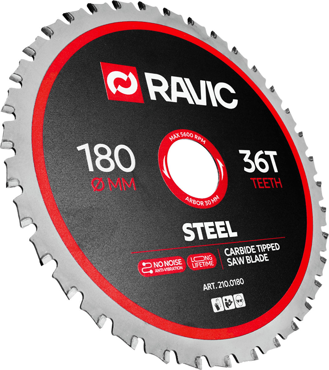 Диск пильный по стали Ravic 180х1,8/1,4х30 мм, Z=36, арт. 210.0180 — фото 2