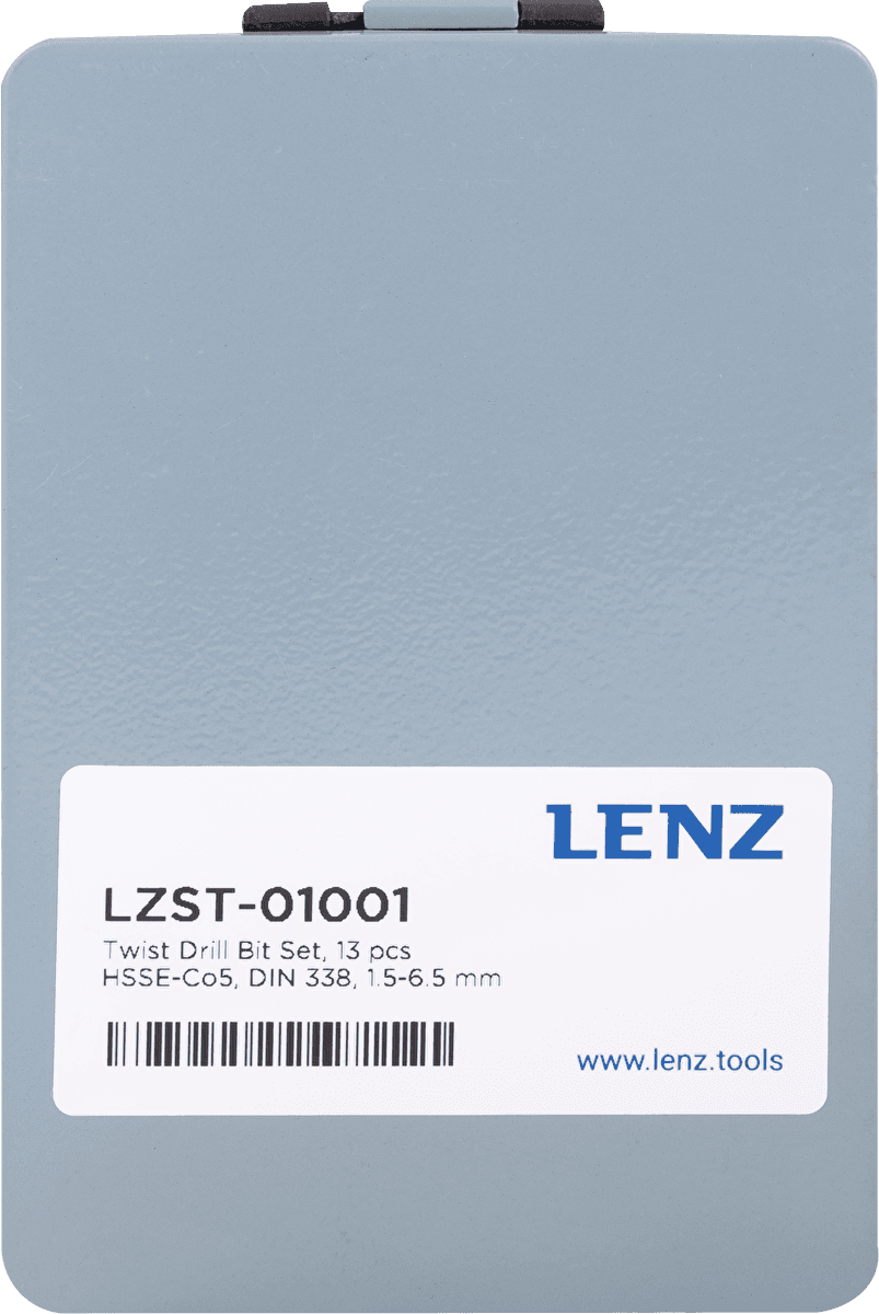 Набор спиральных сверл HSSE-Co5, Ø1,5-6,5 мм, 13 шт., арт. LZST-01001 · арт. LZST-01001 — фото 4