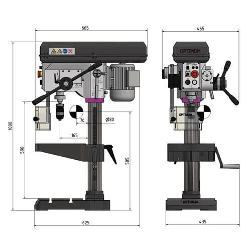 Вертикально-сверлильный станок Optimum OPTIdrill DH 28FT · арт. 3020260 — фото 5