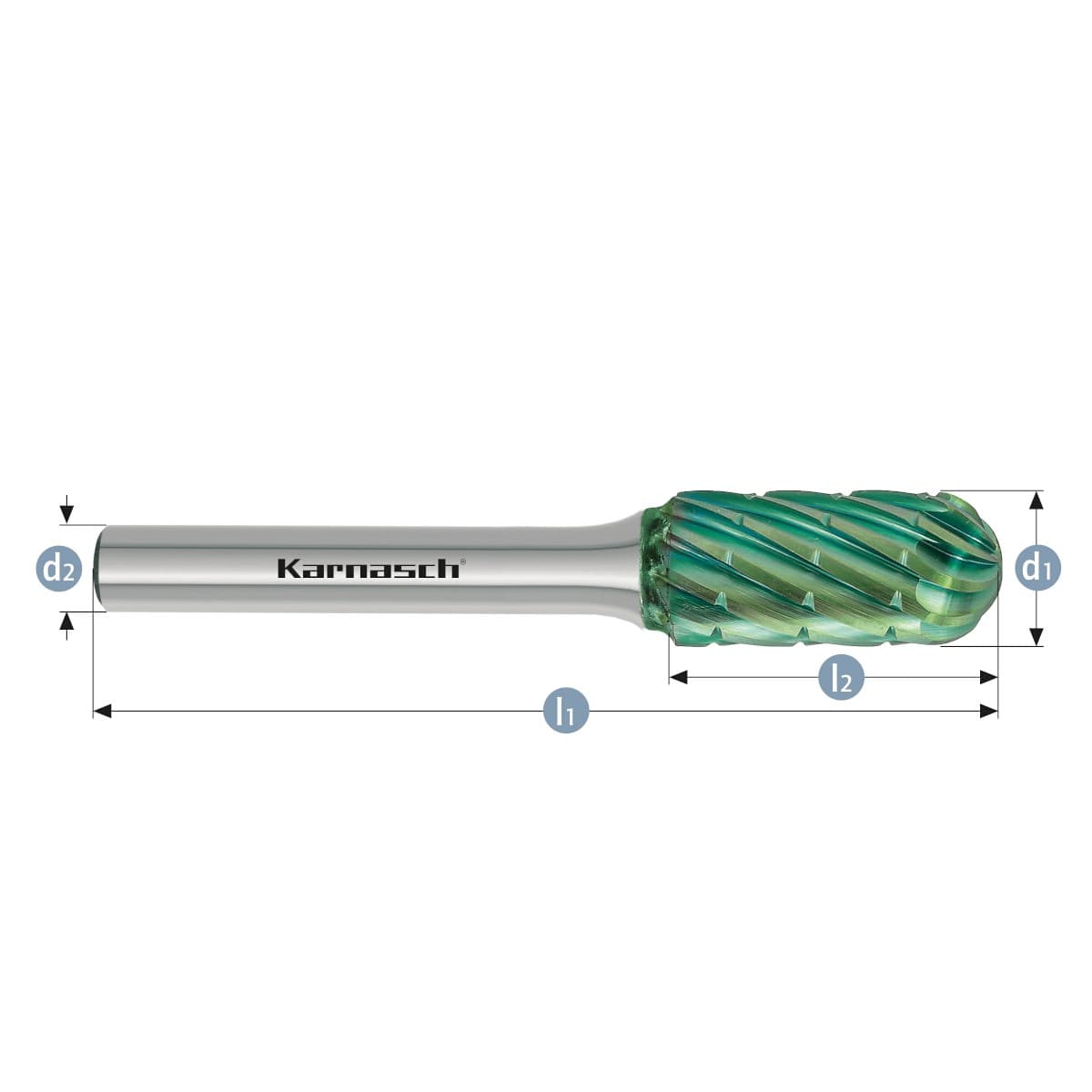 Борфрезы твердосплавные форма C (сфера), насечка HP-3 PRO, с покрытием Green-Tec, арт. 11.6092 - арт. 11.6092-050 — фото 3