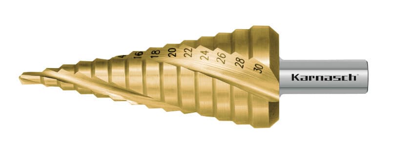 Ступенчатое сверло Ø 6-30 мм, HSS-XE с покрытием TiN-GOLD, Karnasch, арт. 21.3003 · арт. 21.3003 — фото 4