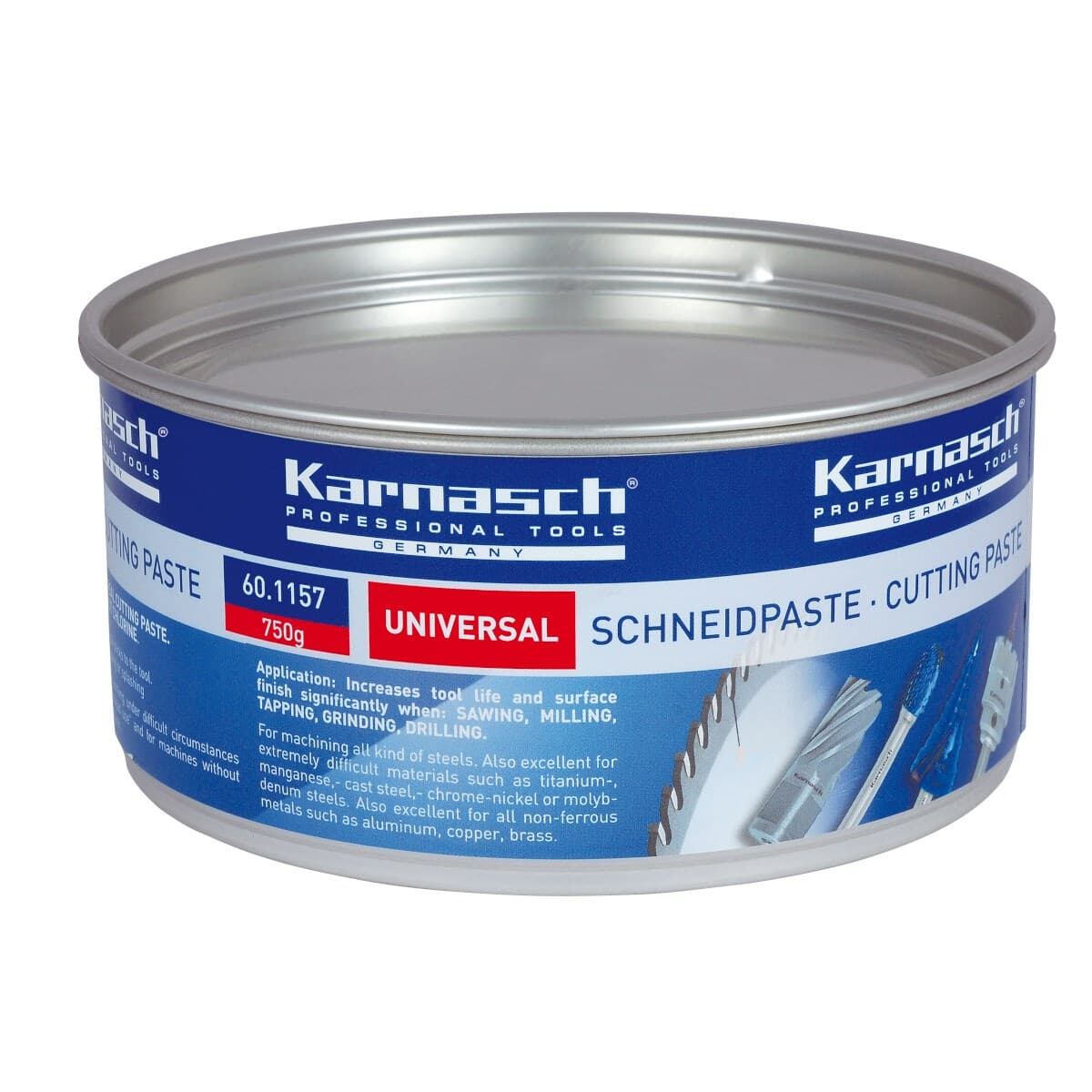 Универсальная паста для резки. Мягкая смазка для металлообработки Karnasch Cutting Paste, 750 г, арт. 60.1157