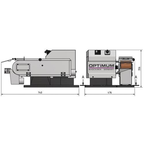 Ленточный шлифовальный станок Optimum OPTIgrind GB 100S · арт. 3101660 — фото 4