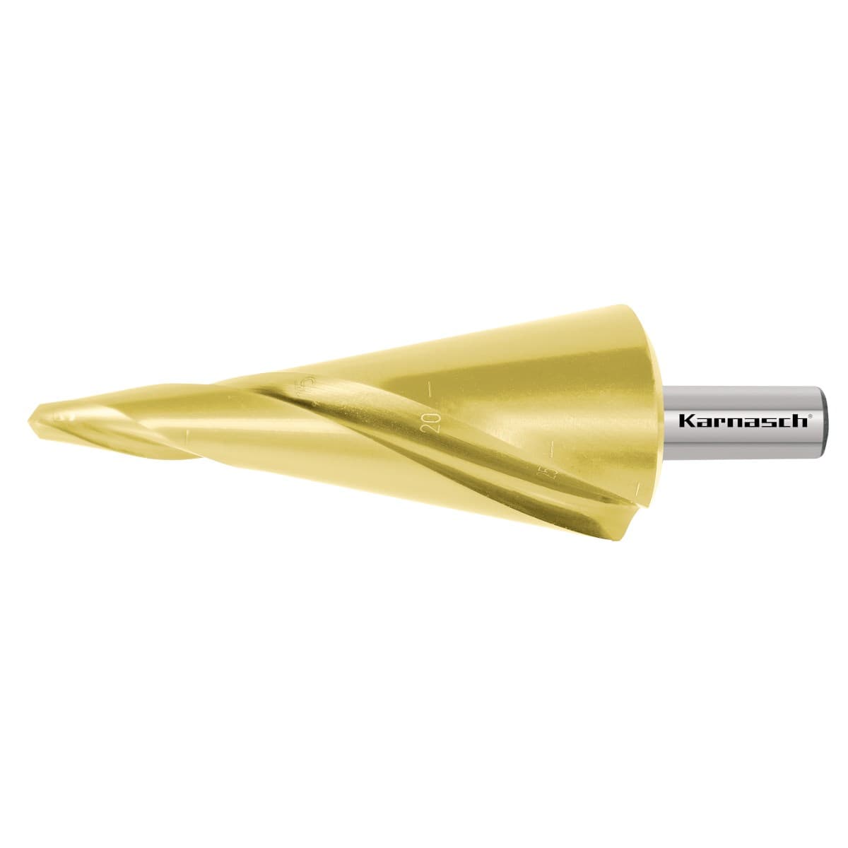 Коническое сверло Ø 5-31 мм, HSS-XE с покрытием TiN-GOLD, Karnasch, арт. 20.1473
