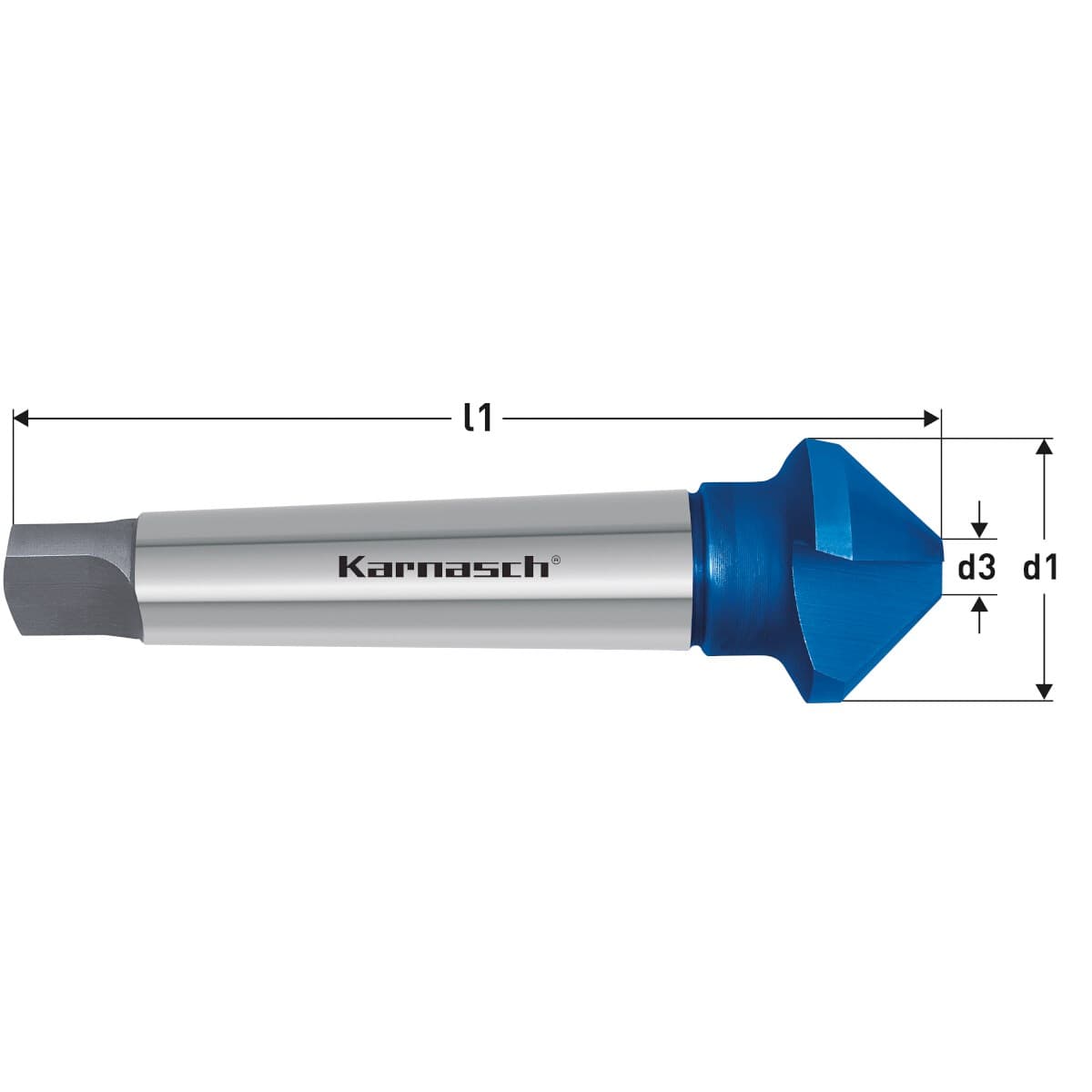 Коническая зенковка 90° DIN 335 из стали HSS-XE с покрытием BLUE-TEC, форма C, с конусом Морзе - арт. 20.1795-020 — фото 2