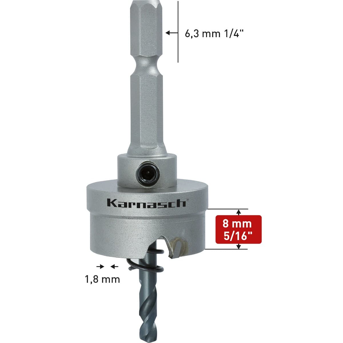Твердосплавная коронка EXTRA EASY-CUT 3, Ø14х8 мм, в сборе, арт. 20.1025-014 — фото 2