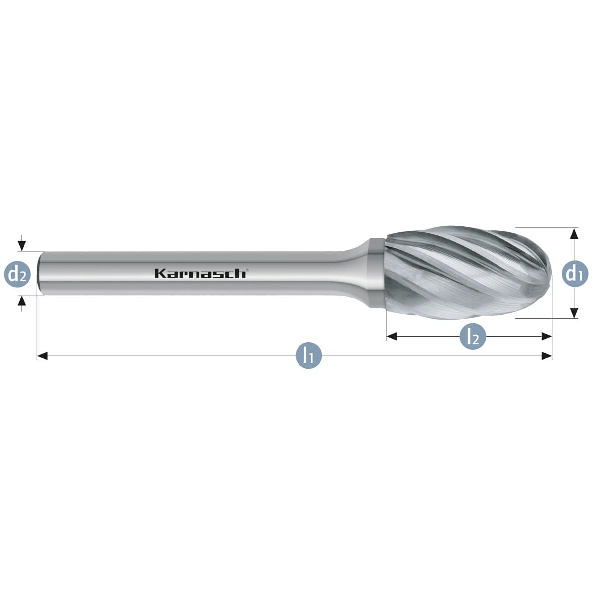 Борфреза твердосплавная форма E, 3×6×3×38 мм, насечка HP-7, арт. 11.3045-010 — фото 2