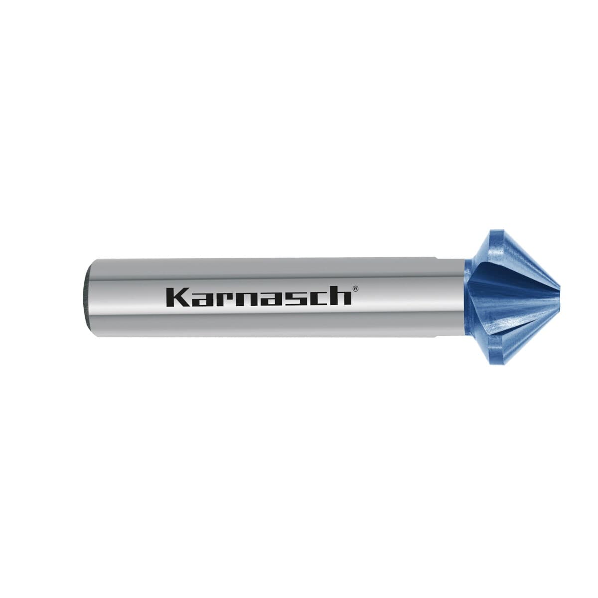 Зенковка 100° из стали HSS-XE с покрытием BLUE-TEC, 3-х гранный хвостовик, DIN 335