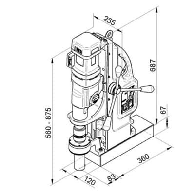 Магнитный сверлильный станок BDS MAB-1300 · арт. MAB-1300 — фото 6