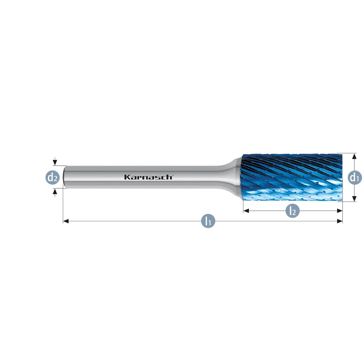 Борфреза твердосплавная форма B, 3×14×3×38 мм, насечка HP-1, с покрытием Blue-Tec, арт. 11.5017-015 — фото 2
