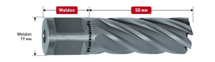 Корончатые сверла Karnasch ECO-LINE 50 мм, артикул 20.1225 - арт. 20.1225-023 — фото 2