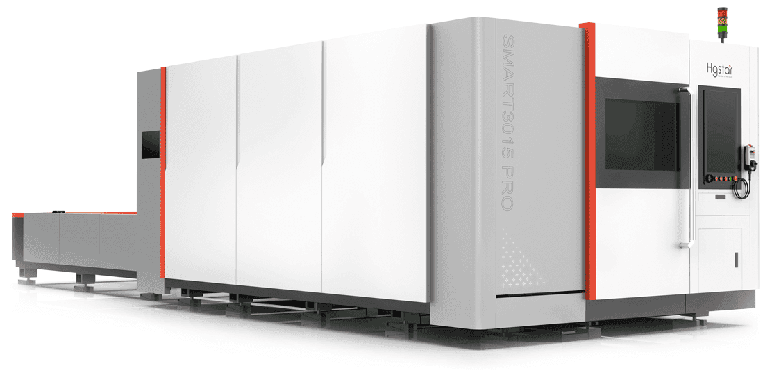 Лазерный станок HGTECH SMART3015PRO 12 кВт с защитной кабиной и сменным столом для резки листов металла — фото 2