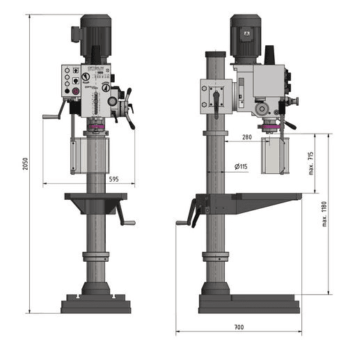 Вертикально-сверлильный станок Optimum OPTIdrill DH 40GP · арт. 3034360 — фото 4