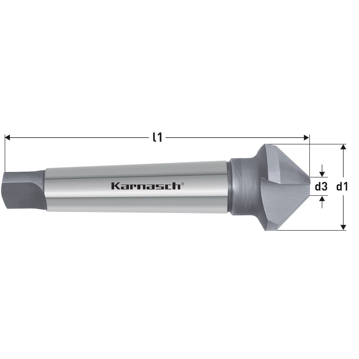 Коническая зенковка 90° DIN 335 из стали HSS-XE, форма C, с конусом Морзе - арт. 20.1790-020 — фото 2