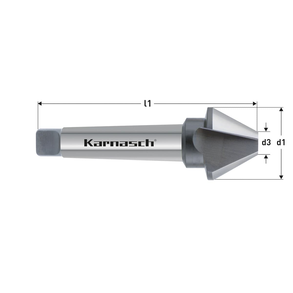 Коническая зенковка 60° DIN 334 из стали HSS-XE, форма с конусом Морзе - арт. 40.4035-0400 — фото 2