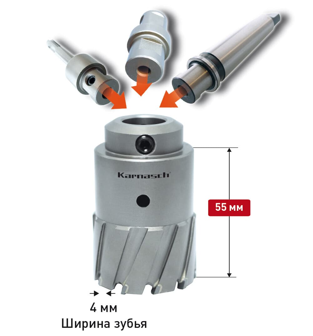 Твердосплавная коронка Power-Max 55, Ø59х55 мм, арт. 20.1141A-059 — фото 4