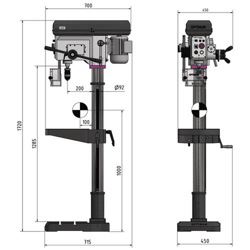 Вертикально-сверлильный станок Optimum OPTIdrill DH 28FS · арт. 3020284 — фото 5