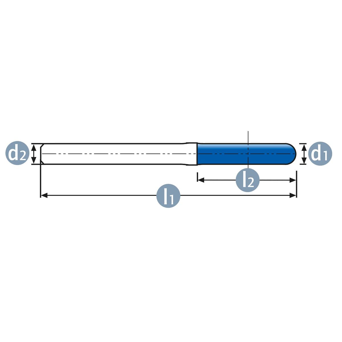 Борфреза твердосплавная форма C, 3×12,7×6×50 мм, насечка HP-3, с покрытием Blue-Tec, арт. 11.5021-042 — фото 3