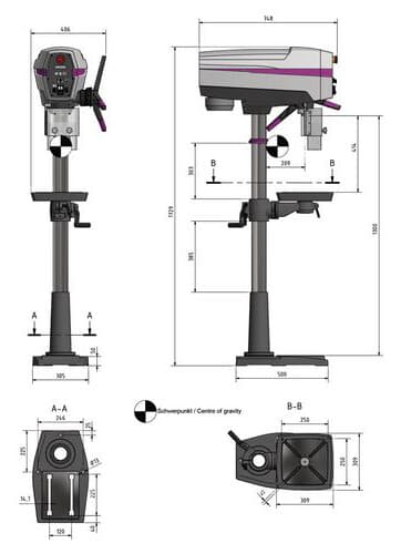 Вертикально-сверлильный станок Optimum OPTIdrill DP 26-F (230 В) · арт. 3020620F — фото 5