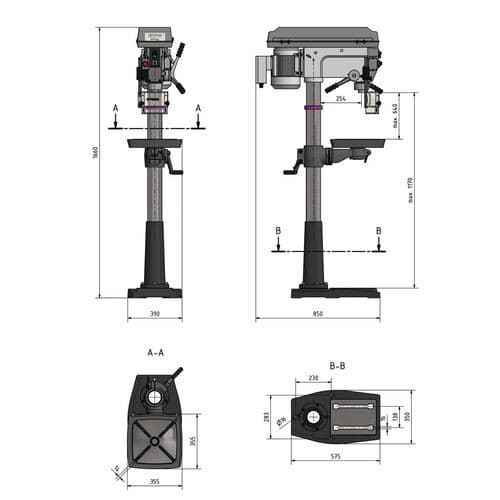 Вертикально-сверлильный станок Optimum OPTIdrill DQ 32 · арт. 3191049 — фото 3