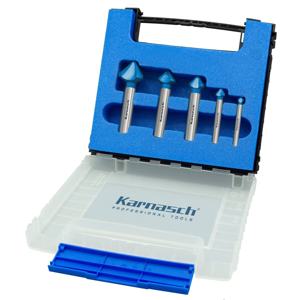Набор зенковок Karnasch, артикул 20.1698 (HSS-XE Сталь + BLUE-TEC покрытие, 82°)