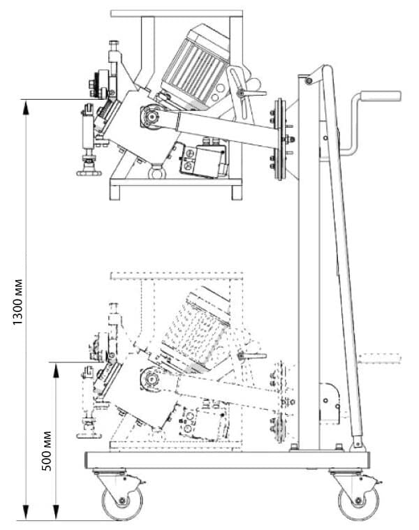 Поворотная передвижная тележка для кромкореза АВМ-14 · арт. MNP-0675-10-00-01-0 — фото 6