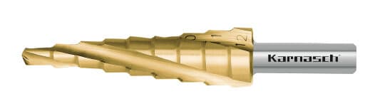 Ступенчатое сверло Ø 4-12 мм, HSS-XE с покрытием TiN-GOLD (3 зубца), Karnasch, арт. 21.3001 · арт. 21.3001 — фото 4