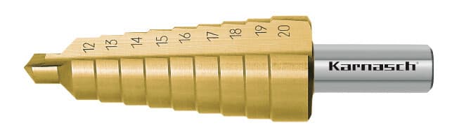 Ступенчатое сверло Ø12-20 мм, HSS-XE с покрытием TiN-Gold, Karnasch, арт. 21.3009 · арт. 21.3009 — фото 4