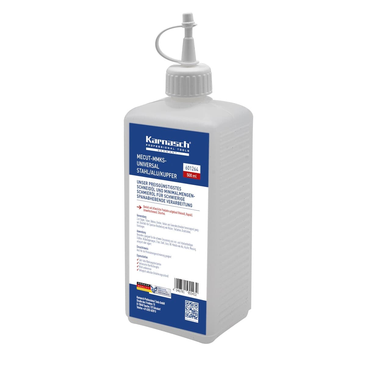 Смазочно-охлаждающая жидкость Karnasch MECUT-MMKS-MQL STEEL/ALU/COPPER Easy-Clean PRO, арт. 60.1164