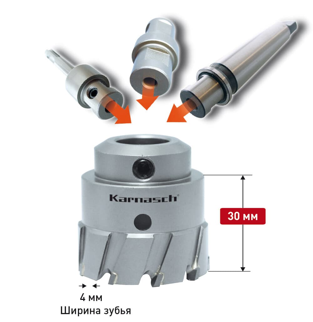 Твердосплавная коронка Power-Max 30, Ø24х30 мм, арт. 20.1130A-024 — фото 3