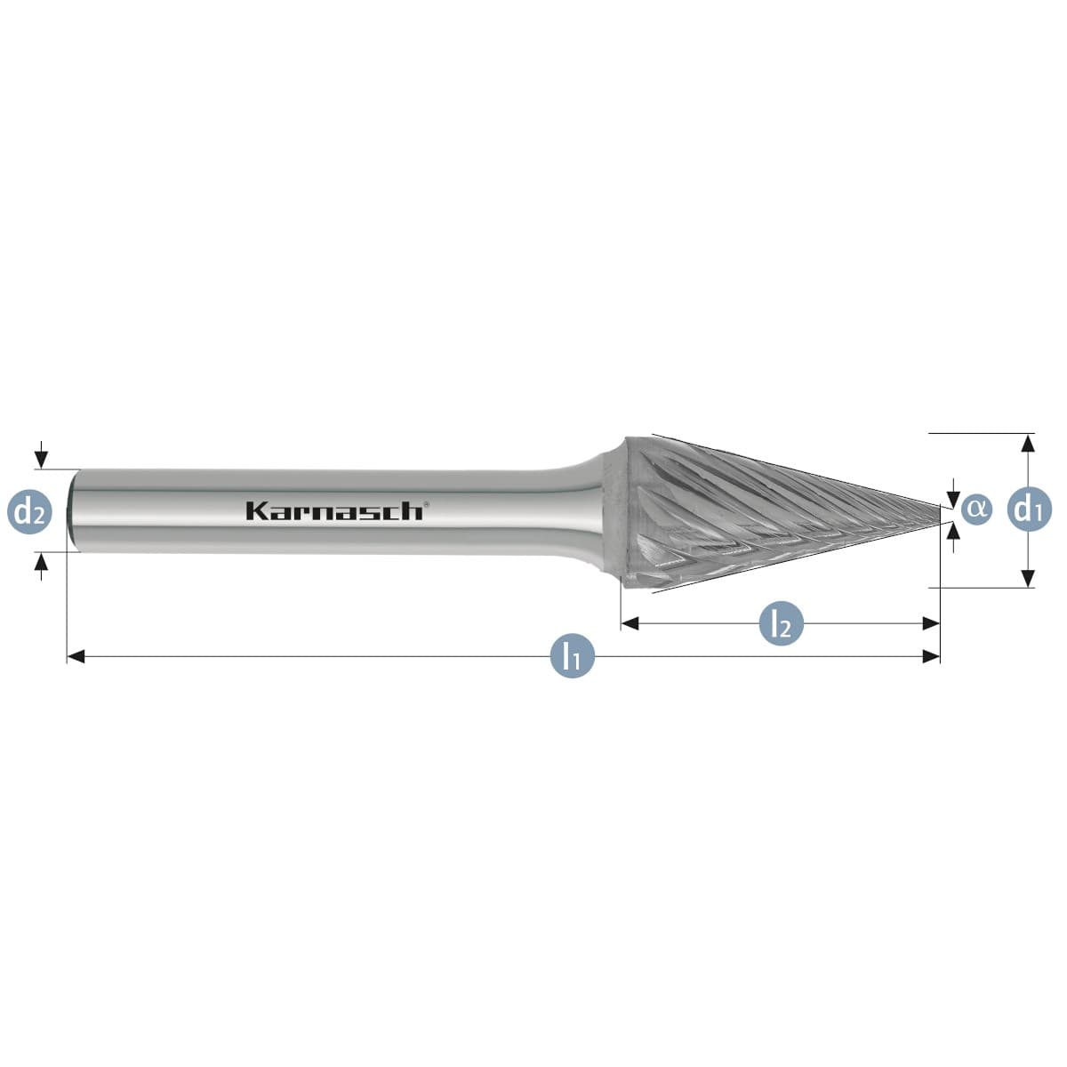 Борфрезы твердосплавные форма M (конус), насечка HP-3 PRO, арт. 11.4099 - арт. 11.4099-020 — фото 2