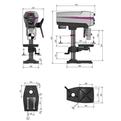 Вертикально-сверлильный станок Optimum OPTIdrill DP 26-T (230 В) · арт. 3020620T — фото 5