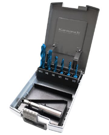 Набор комбинированных метчиков Karnasch HSS-G с покрытием Blue-Tec, 6 шт., арт. 21.1810