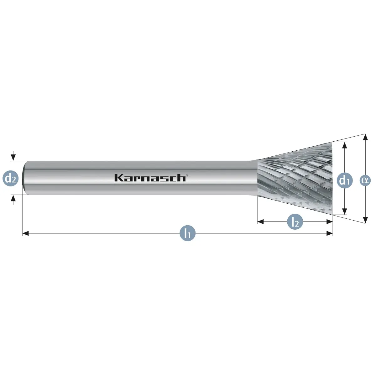 Борфрезы твердосплавные форма N (перевернутый конус), насечка HP-3, арт. 11.3096